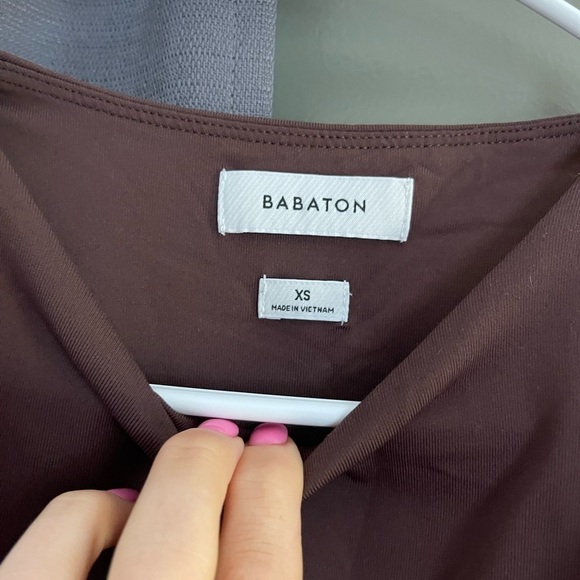 Aritzia Babaton Brown Thong Bodysuit size XS - Picture 2 of 4